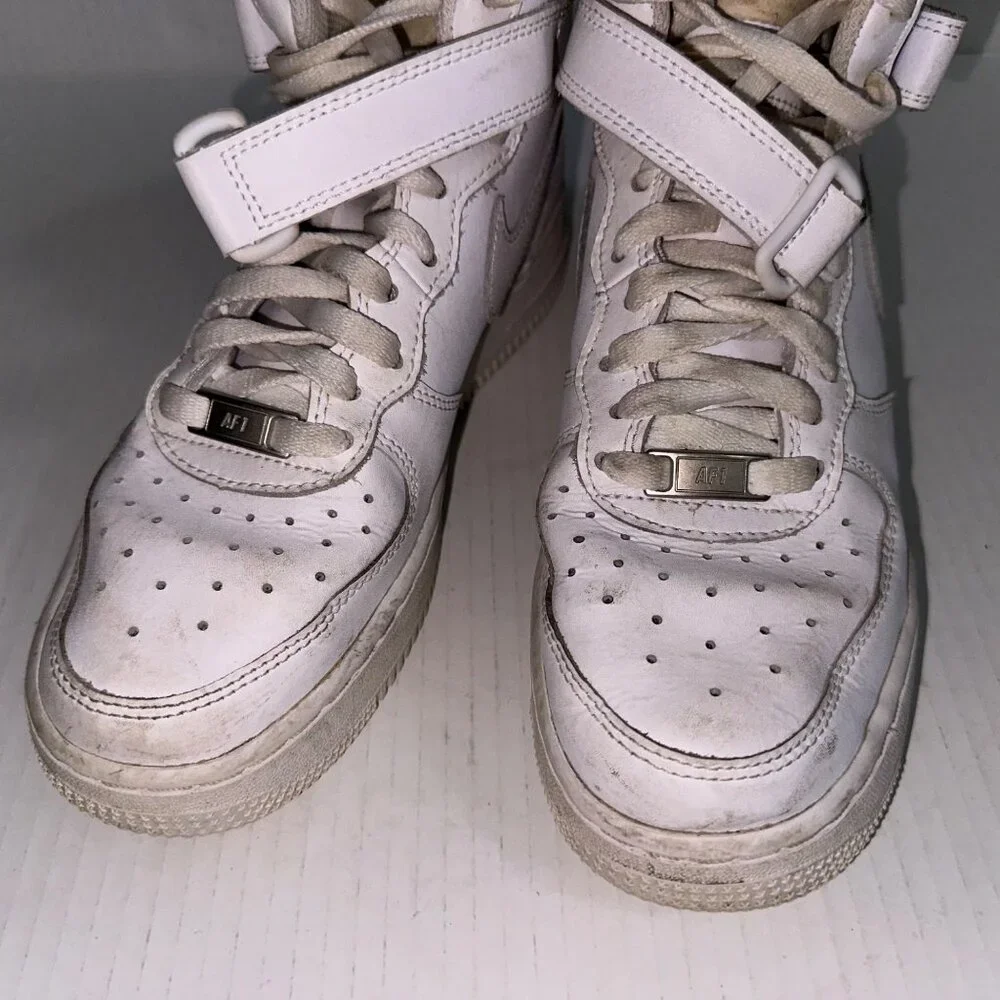 Nike Air Force 1 Kids 6Y Womens 7.5 Triple White‎ Basketball Sneakers DH2933-111